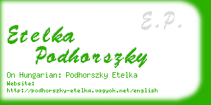 etelka podhorszky business card